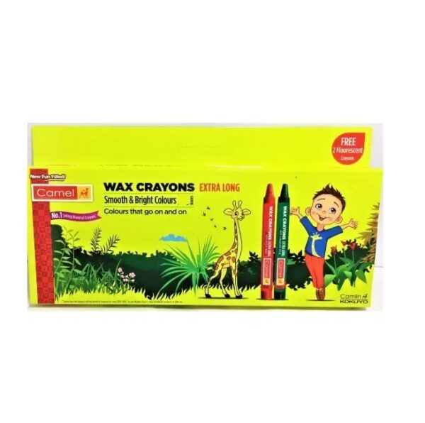 Wax Crayons Smooth and Bright Colours Extra Long