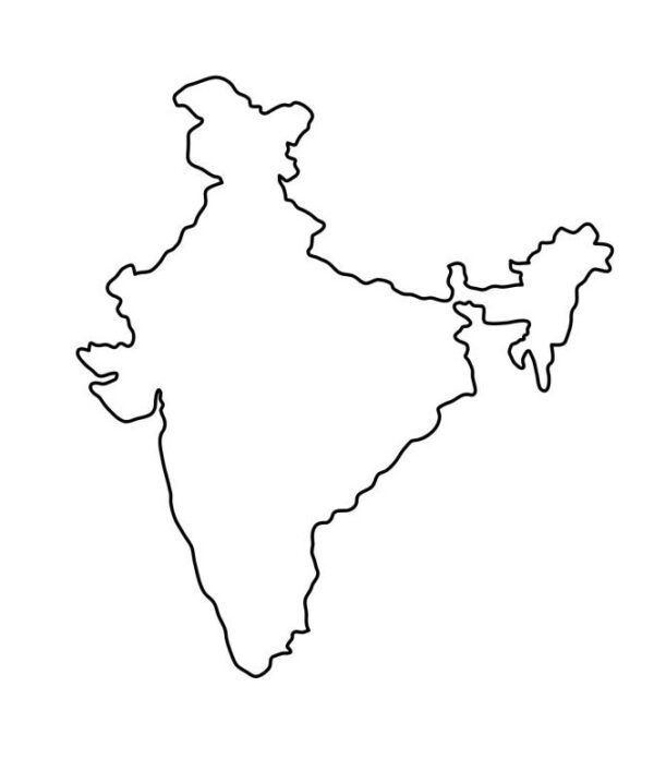 India Map Outline Without State