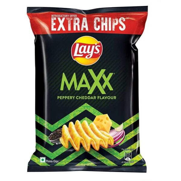 Lays Maxx Potato Chips - Peppery Cheddar