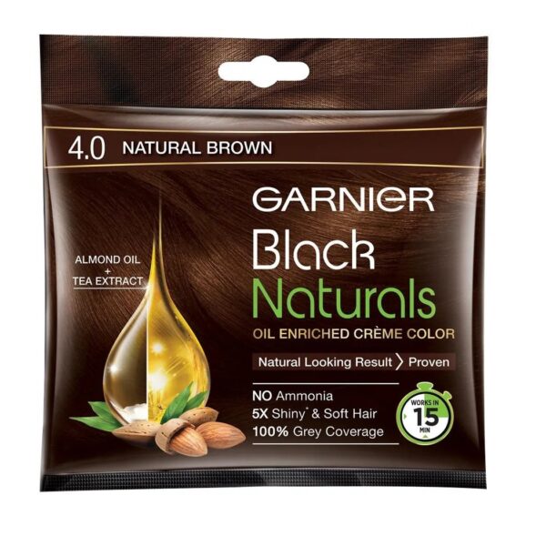 Garnier Black Natural Hair Colour - 4.0 Natural Brown