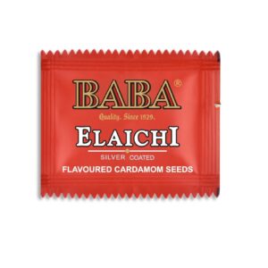 Baba Saffron Blended Elaichi Silver Coated Flavoured Cardamom Seeds Pouch