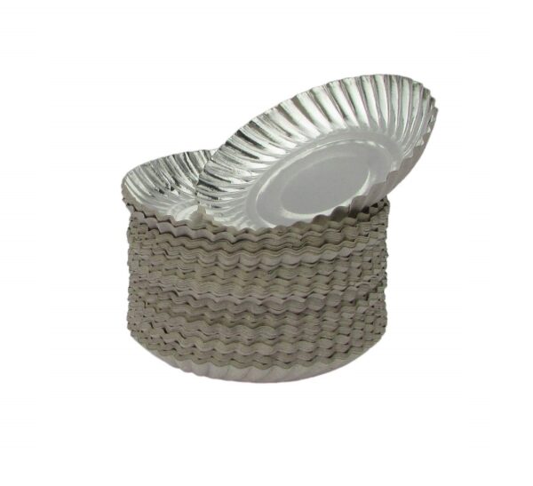 Disposal Paper Plate Silver Plated Small Size