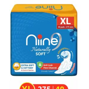 Nine Naturally Soft Extra Long Sanitary Pads, 40pads