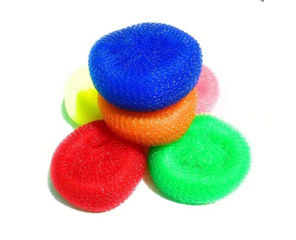 Nylon Round Plastic Scrubber For Multi Purpose Use Utensil For Body Scrubbing