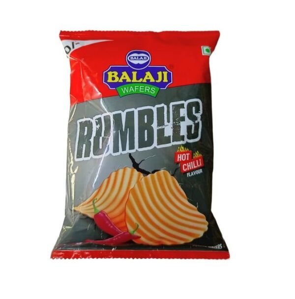 Rumbles Hot Chili Aloo Waffers Balaji Namkeen (Rumbles Red chili Aloo chips)
