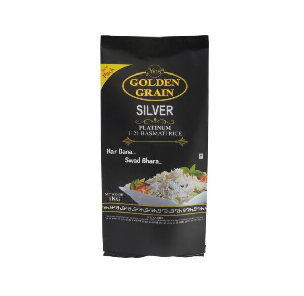 GOLDEN GRAIN Silver Platinum Basmati Rice 1Kg 1121 Basmati rice