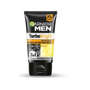 Garnier Men Turbo Bright Double Action Face Wash, Deep Cleansing Anti Pollution Face Wash