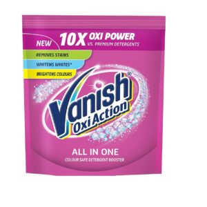 Vanish All in One Powder Detergent Booster Stain Remover for Clothes Whitens Whites Brightens Colours Suitable with all Washing Detergent Powders and Liquids